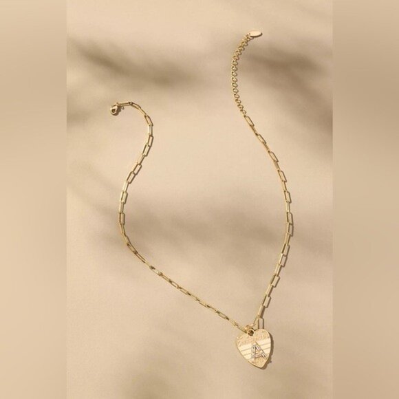 NWT Letter C - Anthropologie Monogram Heart Charm Necklace (NWT US$ 52) - Picture 2 of 15
